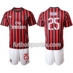 Camisetas Niños AC Milan REINA 25 Primera Equipacion 2019/2020